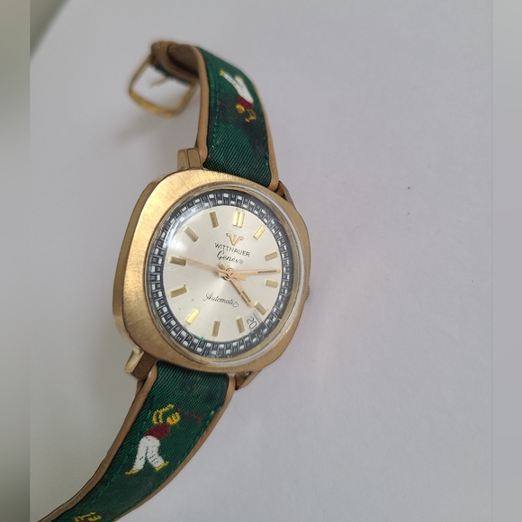 Vintage Men's Wittnauer Longines Luxury Geneve Automatic Gold Square Bezel Watch - Picture 6 of 13
